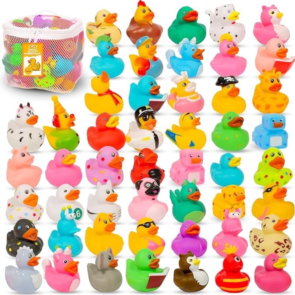 50 Pack Rubber Ducks for Jeep Duck: Assorted Rubber Ducks